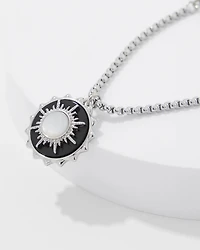 Silver Onyx Charm Bracelet