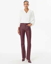 Coated Micro Bootcut Jeans