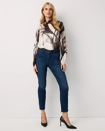 Patch Pocket High Rise Skinny Jean