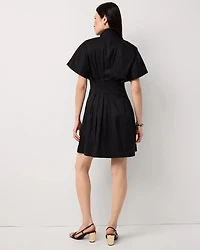Belted Poplin Shirt Dress