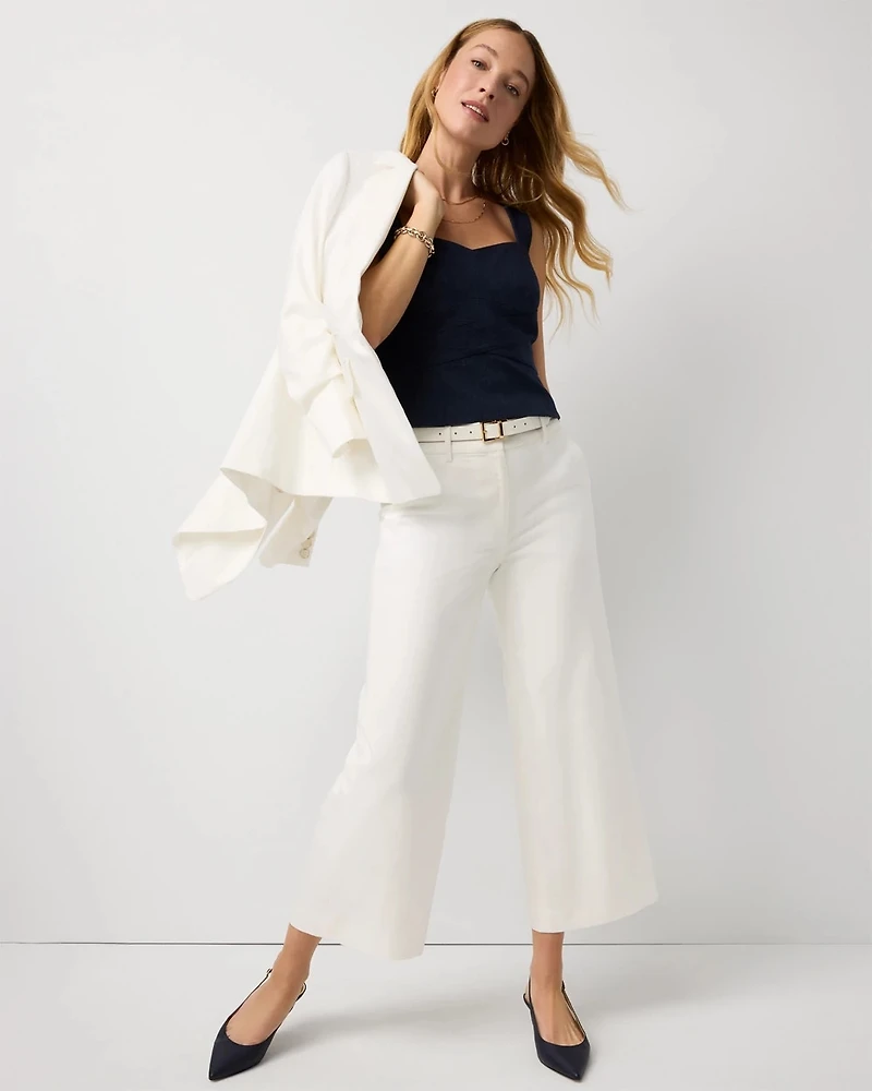 High Rise Wide Leg Crop Pant