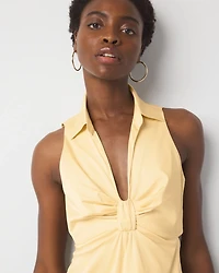 Cut-Out Collared Dress