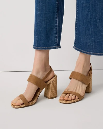 Raffia Heeled Sandal