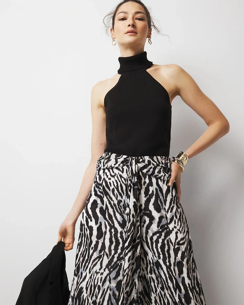 Petite Halter Turtleneck Sweater
