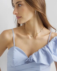 Off-the-Shoulder Asymmetrical Poplin Bustier