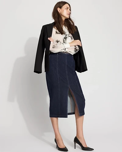 Petite Denim Pencil Skirt