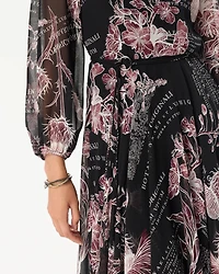 Handkerchief Hem Chiffon Midi Dress