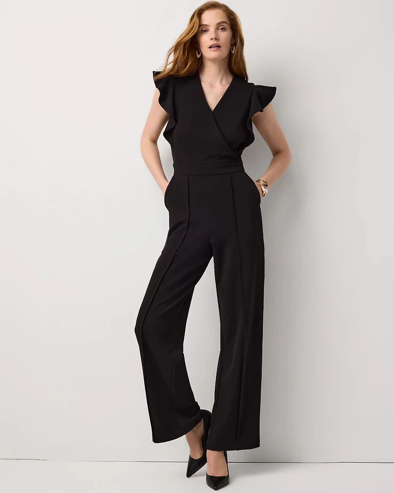 Knit Crepe Jumpsuit