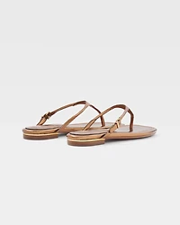 Copper Metallic Heel Sandal