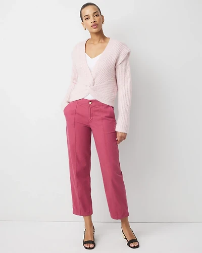 Petite Pret Mid Rise Relaxed Ankle Pant