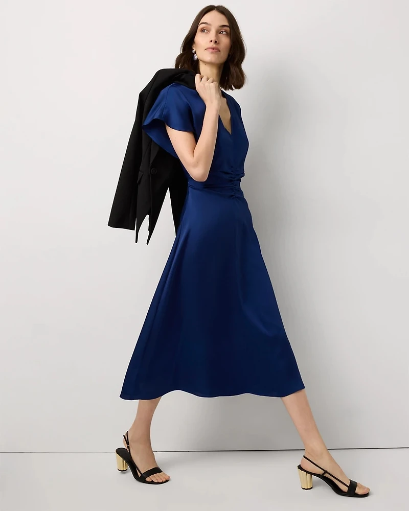 Flutter Sleeve Midi Dress