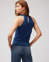 Mock Neck Halter Top