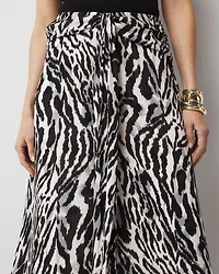 Petite Leopard Midi Skirt