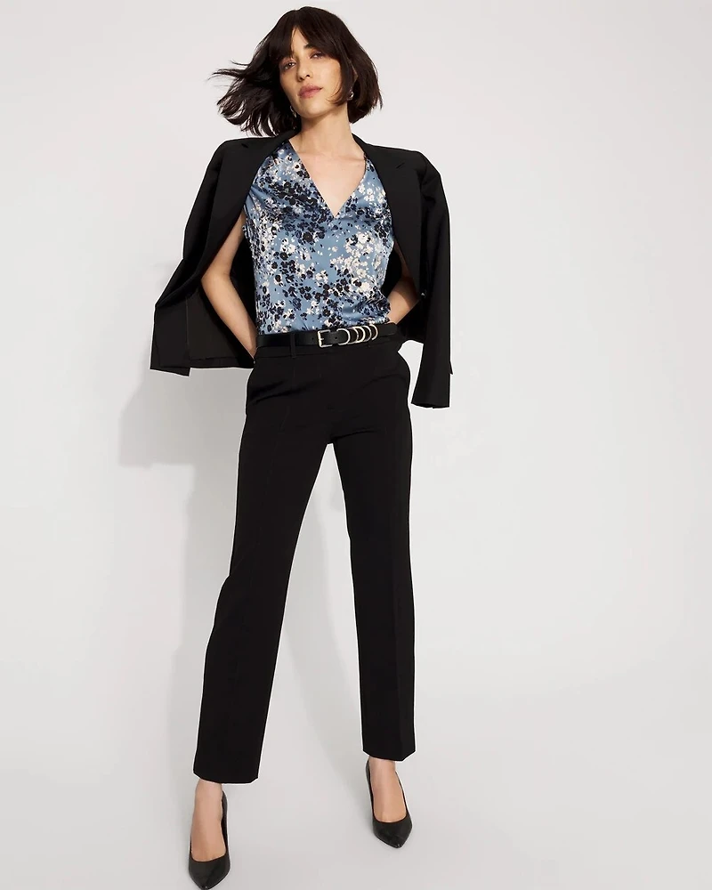 Satin V-Neck Shell