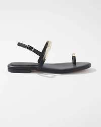 Gold Hardware Flat Sandal