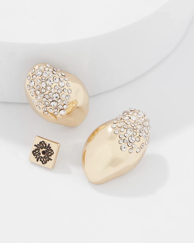 Dusted Pavé Stud Earrings