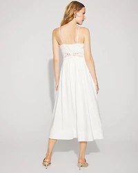 Crocheted Waist Midi Dress
