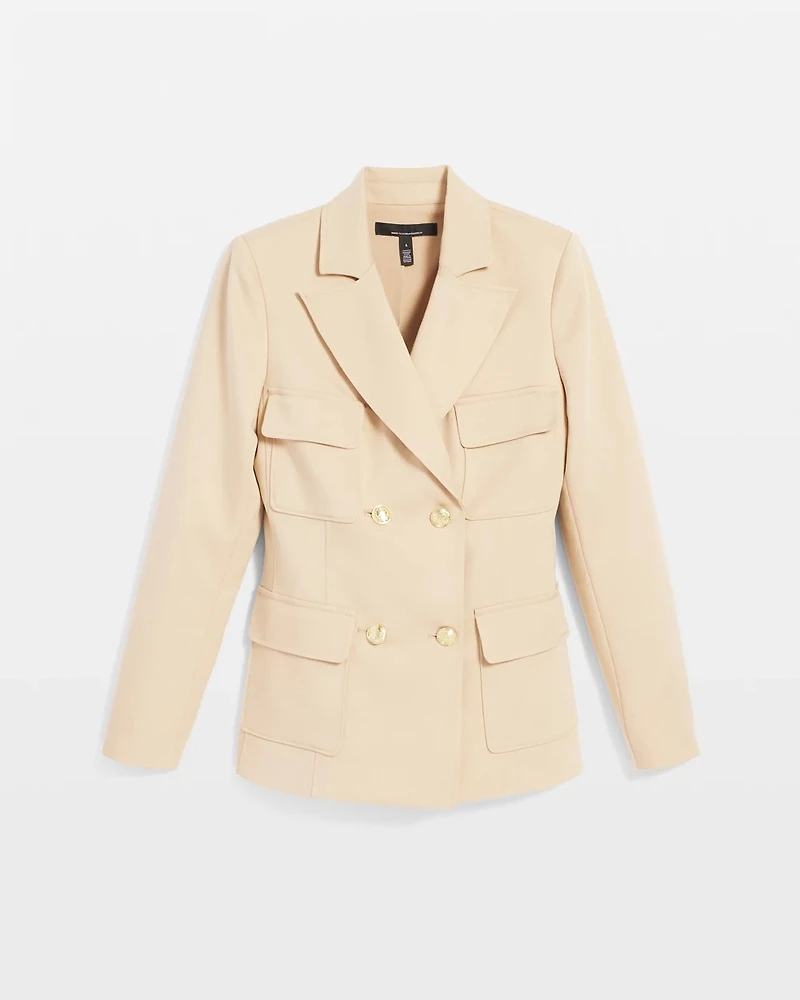 Double-Breasted Utility Blazer