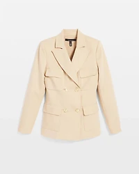 Double-Breasted Utility Blazer