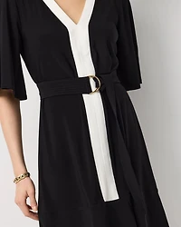 Matte Jersey Belted Kimono Dress