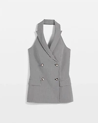 Gingham Halter Vest