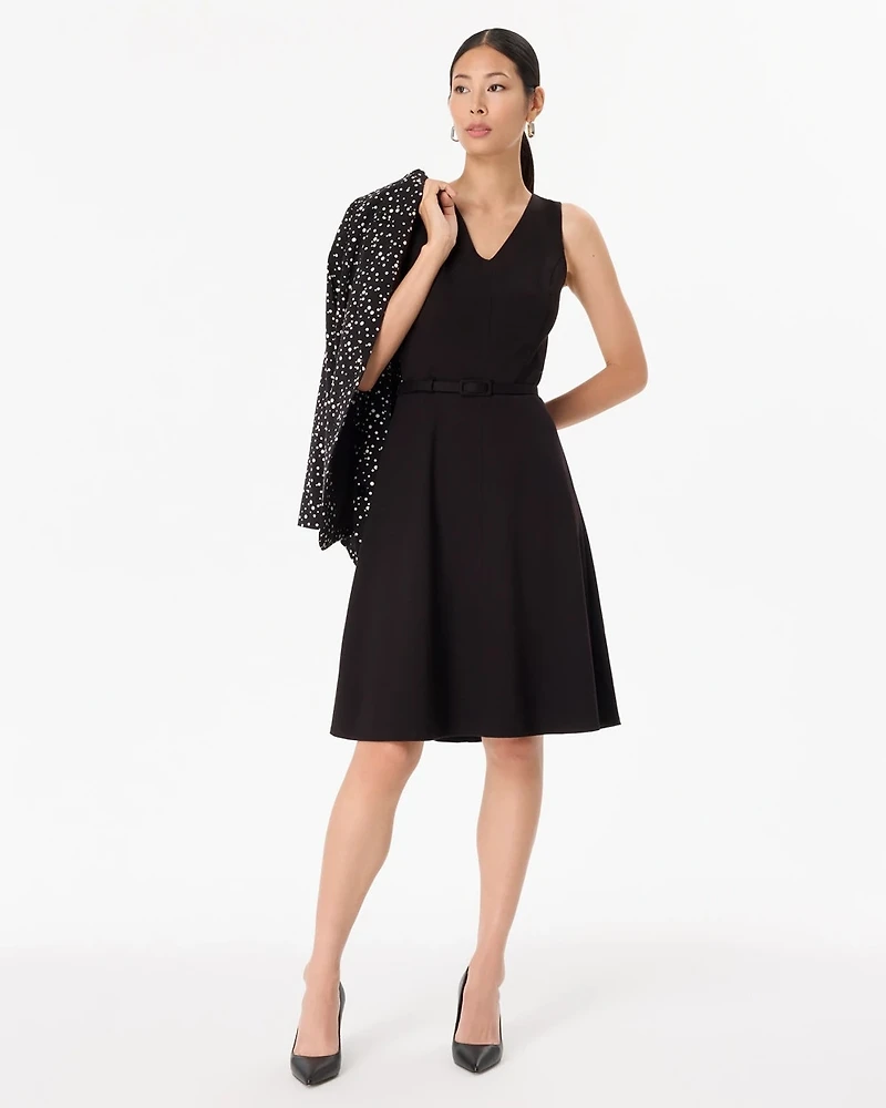 Petite Ponte Sleeveless Dress