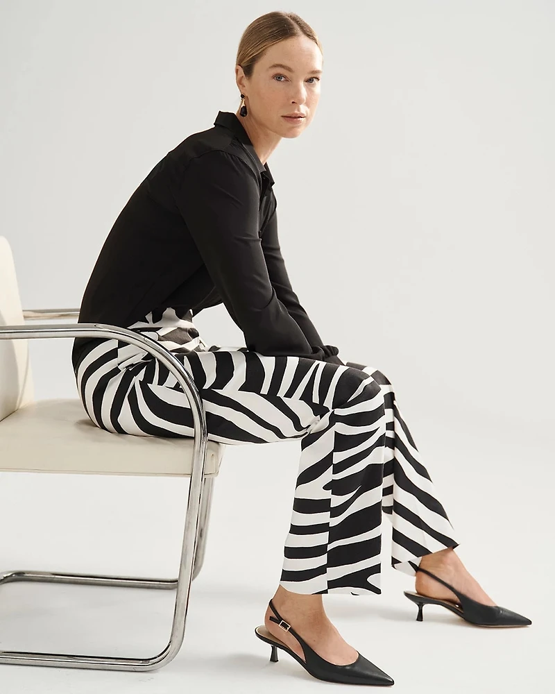 Linen-Blend High Rise Riley Trouser