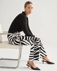 Linen-Blend High Rise Riley Trouser