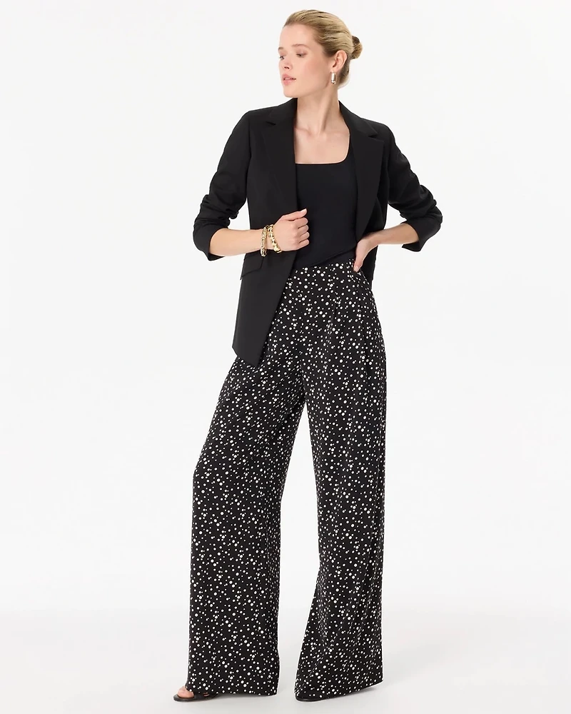 Pleated Wide Leg Pant