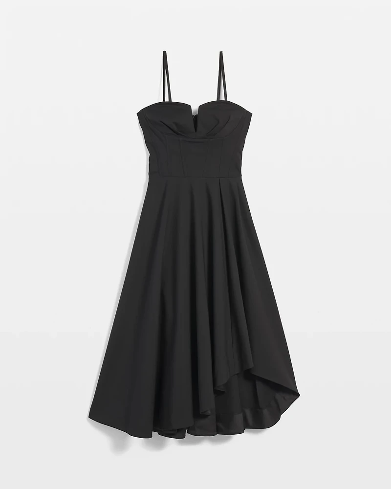 Strapless Corset Midi Dress