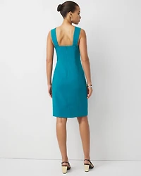 Petite Square Neck Sleeveless Dress