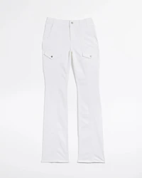 High-Rise Cargo Skinny Flare Jeans