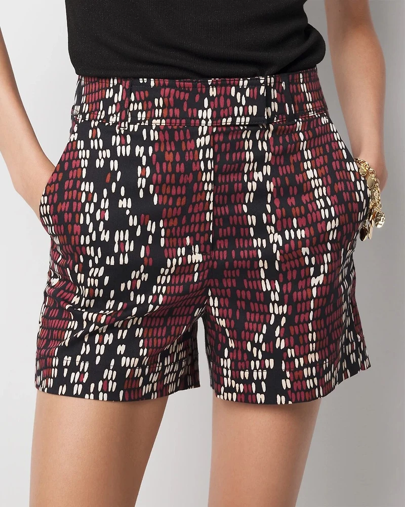 High-Rise Snake Print Tailored Short