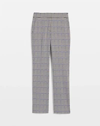 Straight Leg Houndstooth Luxe Plaid Pants