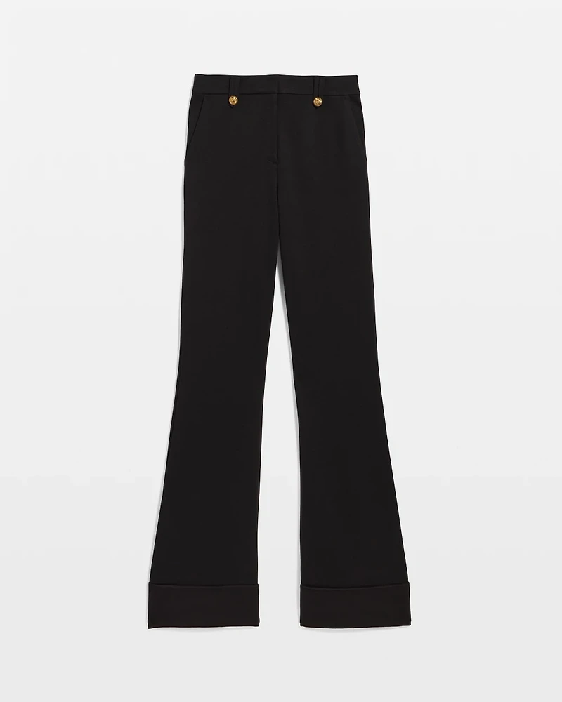 Button Detail High-Rise Piper Flare Pant