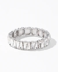 Art Deco Clear Crystal Stretch Bracelet