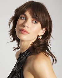 Gold Twisted Hoop Earrings