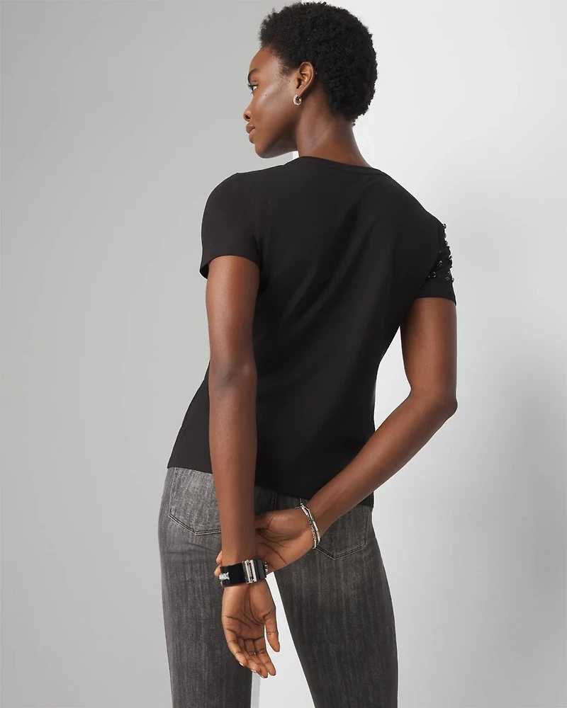 Embellished Crewneck Tee