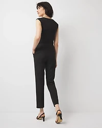 Pinstripe Straight Ankle Pant
