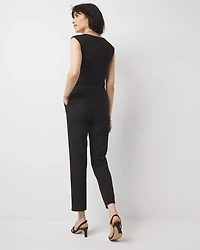 Pinstripe Straight Ankle Pant