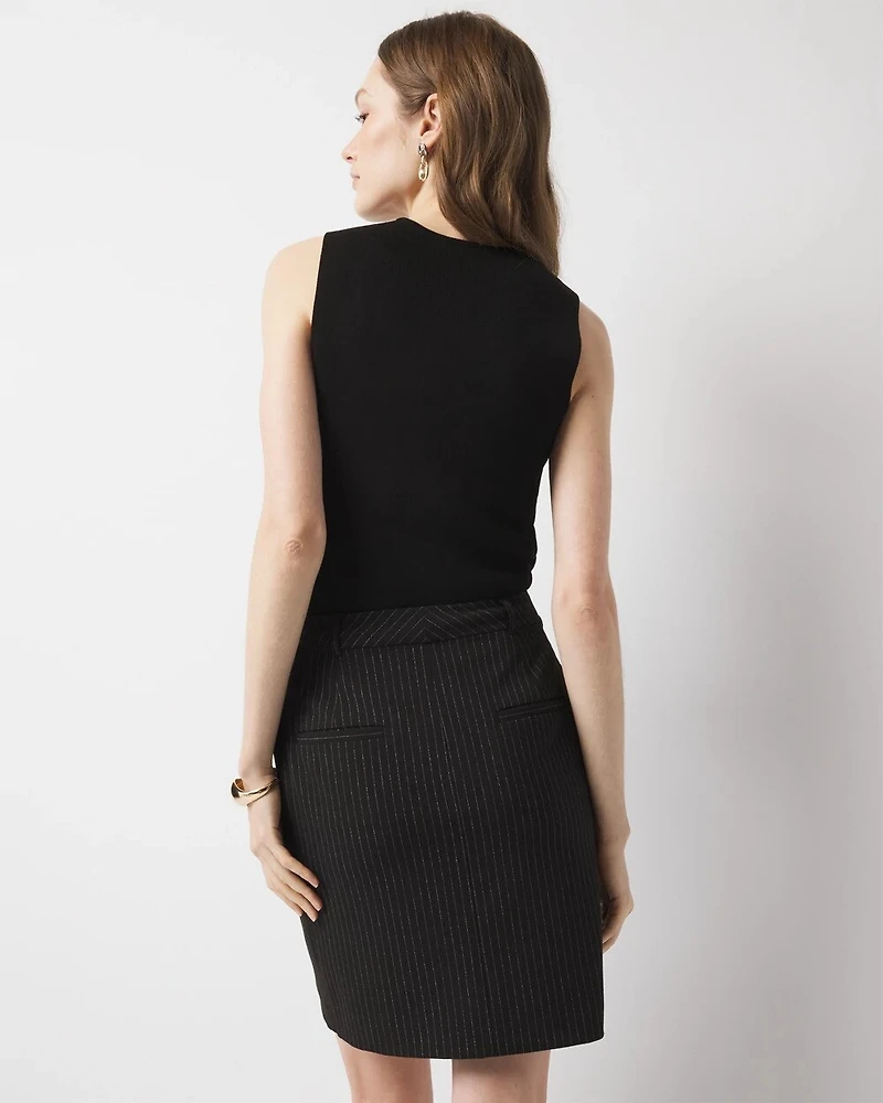 Pinstriped Mini Skirt