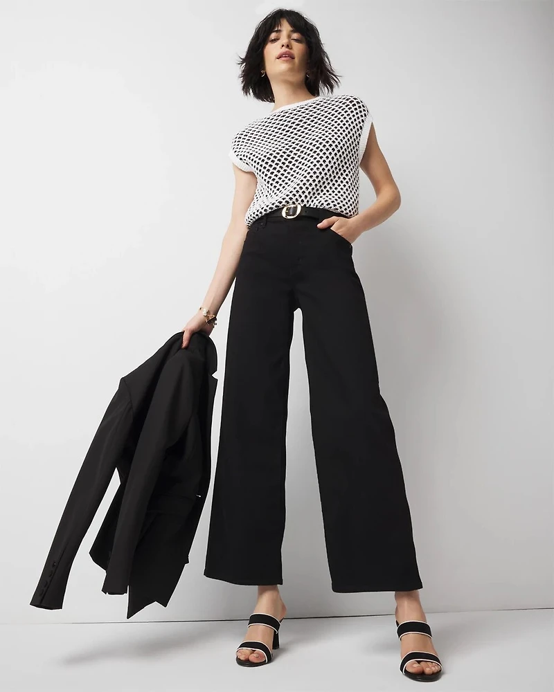 High-Rise Wide Leg Cropped Jean