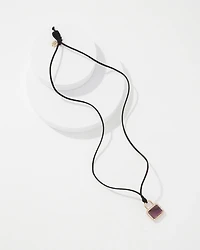 Amethyst Padlock Charm Necklace