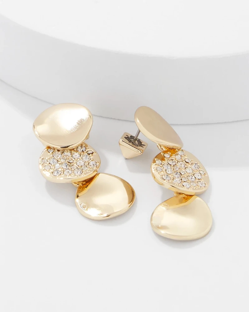 Pavé Discs Earrings