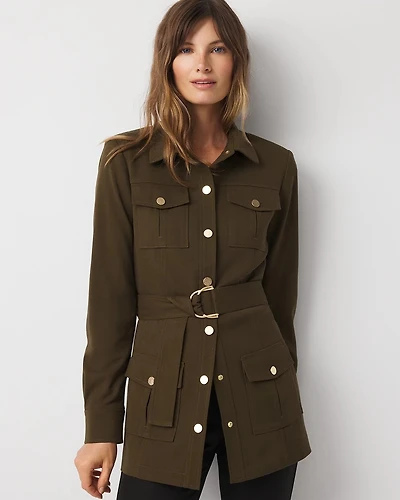 Twill Belted Utility Shacket