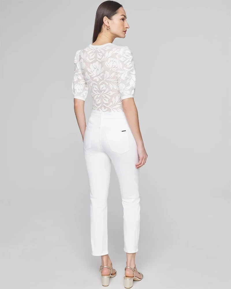 High-Rise Slim With Slit Crop Jeans