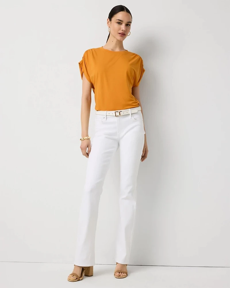 Ruched Shoulder Tee