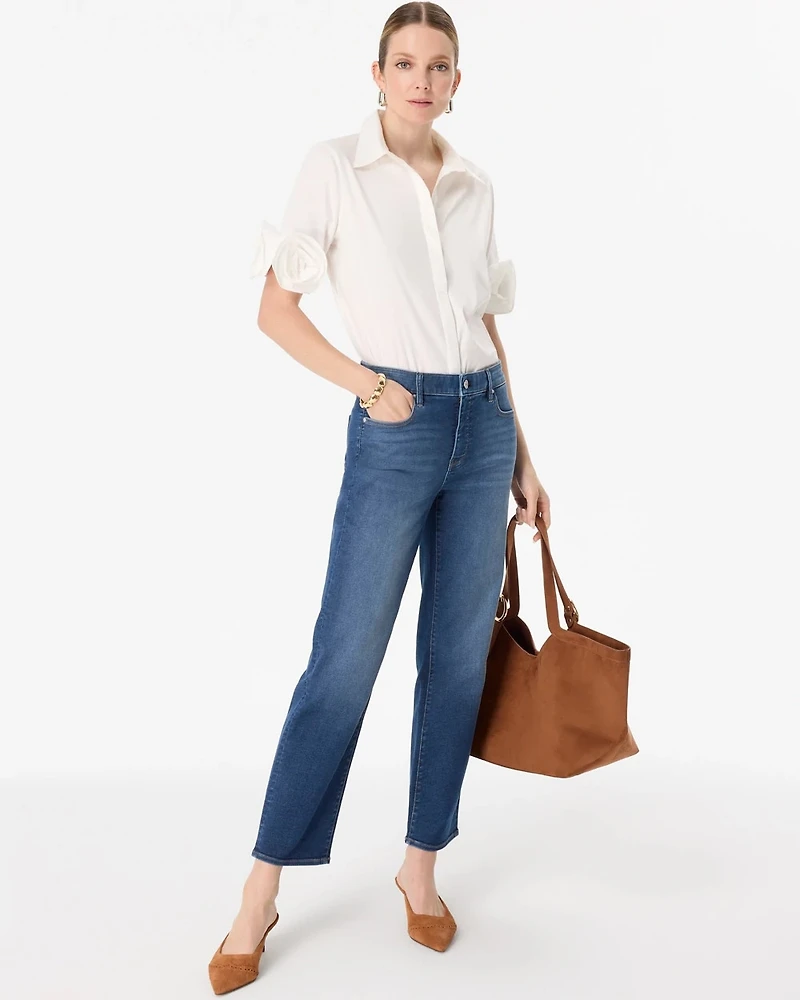 High-Rise Straight Ankle Ease Jean