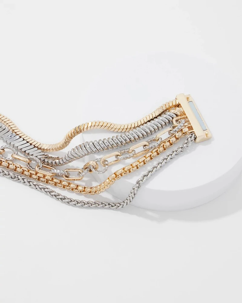 Mixed Metal Chain Bracelet