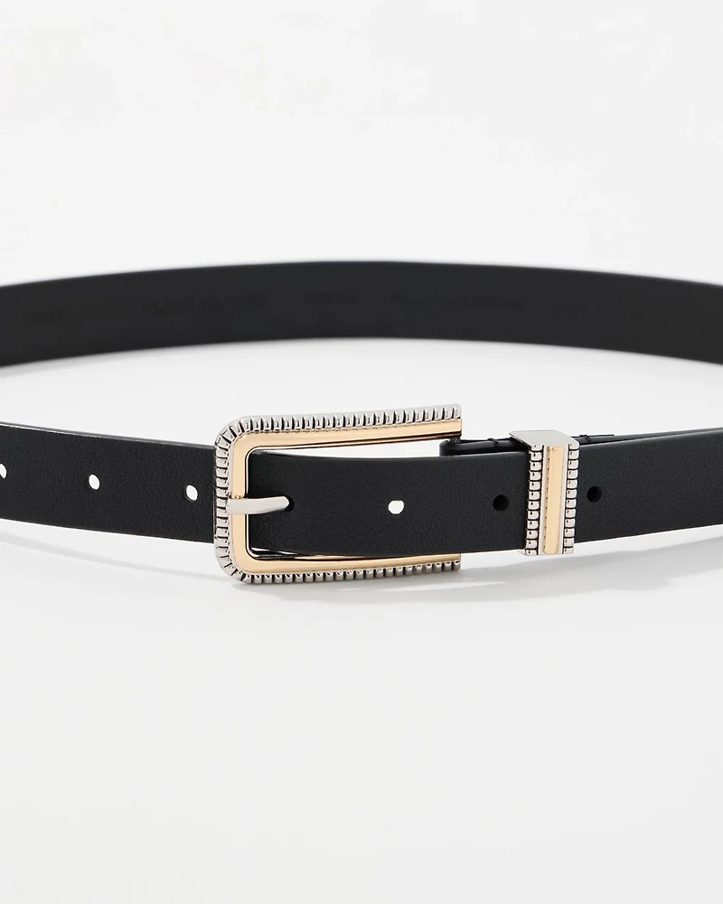 Etched Mixed Metal Pant Belt